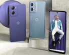 A Motorola descreve as cores do Moto E15 como Denim Blue, Misty Blue e Fresh Lavender. (Fonte da imagem: Motorola)