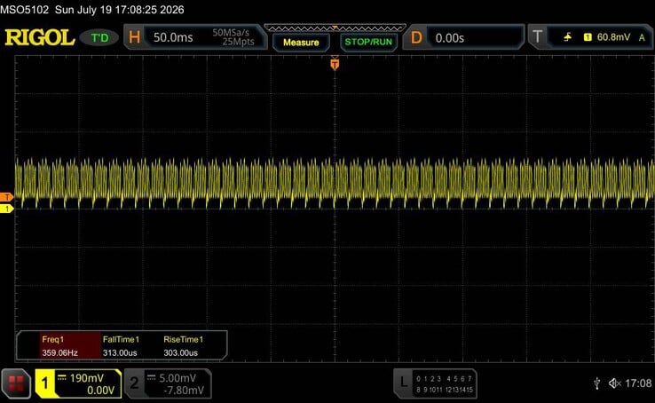 Cintilação PWM no monitor externo