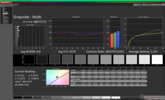 Escala de cinza após a calibração