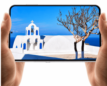 Coolpad Cool X Wide exibindo uma imagem de paisagem na orientação horizontal