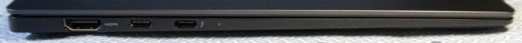 Esquerda: HDMI, USB-C (PD, 5 GBit/s), Thunderbolt 4