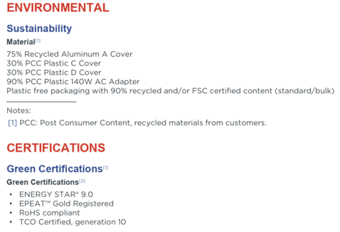 Sustentabilidade (Fonte: Lenovo)