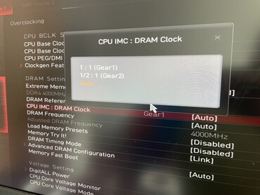 Opções de CPU BIOS IMC (Fonte de imagem: Chiphell)
