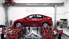 A produção do Robotaxi de baixo custo está chegando ao Model Y (imagem: Tesla)