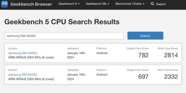 (Fonte da imagem: Geekbench)