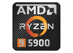A CPU Ryzen 9 5900 é apresentada em seletas plataformas de jogos pré-construídas como a Alienware Aurora. (Fonte de imagem: Biblioteca de Adesivos)