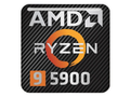A CPU Ryzen 9 5900 é apresentada em seletas plataformas de jogos pré-construídas como a Alienware Aurora. (Fonte de imagem: Biblioteca de Adesivos)