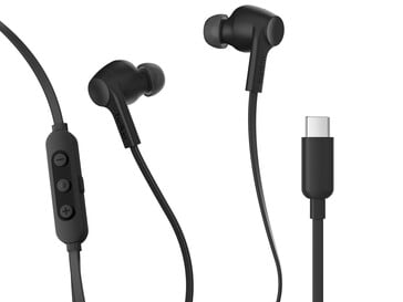 Os fones de ouvido SoundForm com fio da Belkin têm um cabo de 4 pés de comprimento. (Fonte da imagem: Belkin)