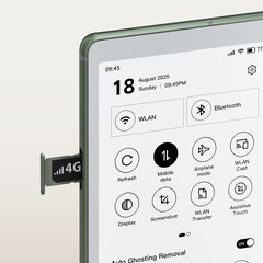 O Viwoods AiPaper Reader tem conectividade sem fio 4G opcional. (Fonte da imagem: Viwoods)
