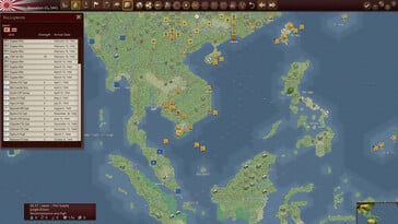 Na foto: uma captura de tela do jogo Warplan Pacific.