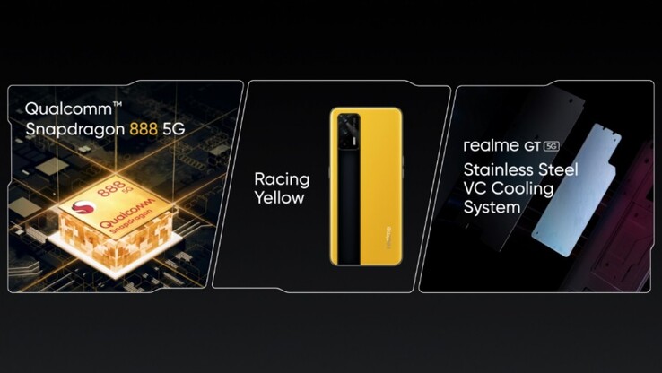 Realme mostra o que poderiam ser os USPs mais convincentes do GT 5G. (Fonte: MWC Shanghai via GSMArena)