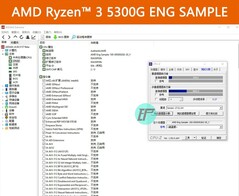 AMD Ryzen 3 5300G Amostra de Engenharia - AIDA64. (Fonte da imagem: hugohk no eBay).