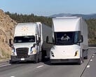 Tesla Semi vs. teste de caminhão a diesel em Donner Pass (Fonte da imagem: Zanegler/X)