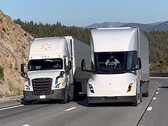 Tesla Semi vs. teste de caminhão a diesel em Donner Pass (Fonte da imagem: Zanegler/X)