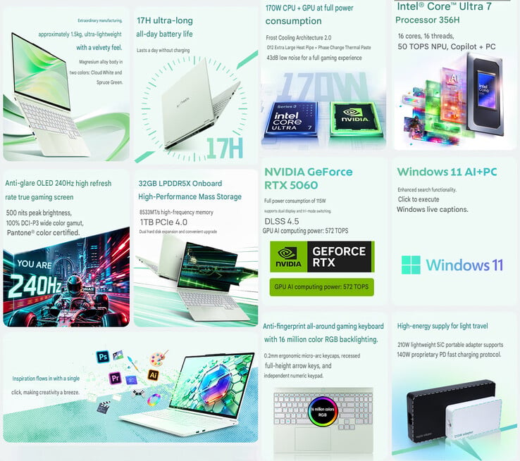 Principais destaques do laptop (tradução automática)