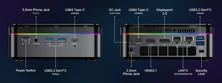 As portas externas do Acemagic F3A (fonte: Acemagic)