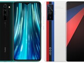 A Redmi Note 8 Pro e o iQOO 5 Pro são os campeões do orçamento e do preço-desempenho da bandeira. (Fonte da imagem: Xiaomi/Vivo - editado)