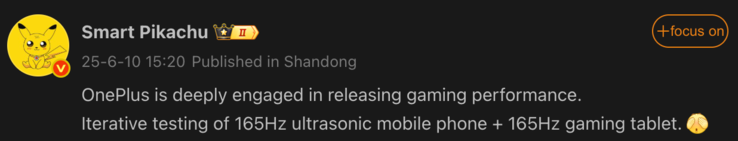 Detalhes vazados dos próximos dispositivos para jogos da OnePlus. (Fonte da imagem: Weibo - tradução automática)