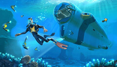 O Subnautica foi revelado pela primeira vez no ano de 2014. Na foto - Arte da capa do Subnautica. (Fonte da imagem: Unknown Worlds)