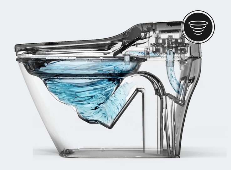 O vaso sanitário inteligente Vovo Neo dá descarga automaticamente usando a quantidade apropriada de água com base no tempo de assento. (Fonte da imagem: Vovo)