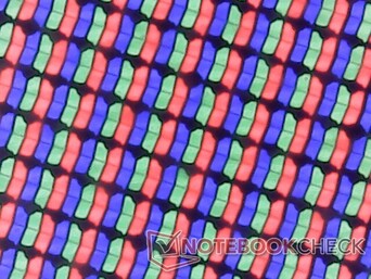Matriz de subpixels RGB brilhante com apenas uma pequena granulação