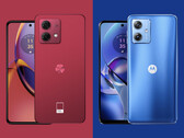 O Moto G54 e o Moto G84 vêm em várias opções de cores, incluindo vários tons de azul. (Fonte da imagem: Motorola)