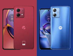 O Moto G54 e o Moto G84 vêm em várias opções de cores, incluindo vários tons de azul. (Fonte da imagem: Motorola)