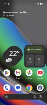 Google Pixel UI baseado em Android 16: Homescreen