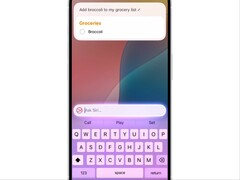 Siri com Apple Intelligence respondendo a uma solicitação de lista de compras. (Fonte da imagem: Apple)