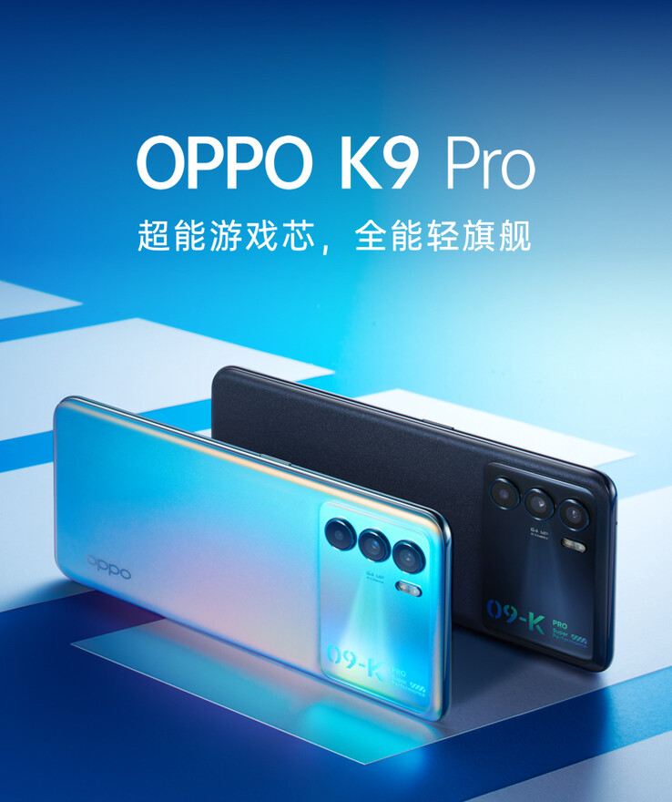 O K9 Pro está previsto para vir nas cores azul e preto. (Fonte: JD.com)