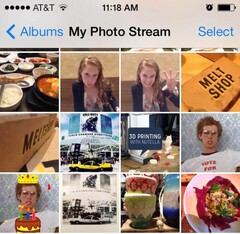 Apple Meu fluxo de fotos em um iPhone (Fonte: Mashable)
