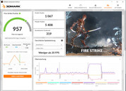 FireStrike (modo padrão, operação com bateria)