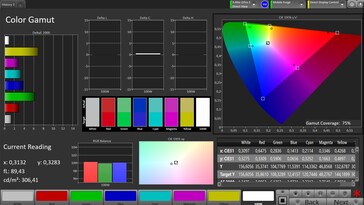 Espaço de cores CalMAN DCI P3