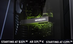 Os MSRPs da Nvidia para o GeForce RTX 3060 são US$329/329/£299. (Fonte da imagem: Nvidia - editado)