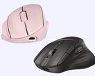 O HP Tilt Ergonomic Mouse 720M e o HP Ultra-Fast Scroll Wireless Mouse possuem supercapacitores no lugar de baterias. (Fonte da imagem: HP)