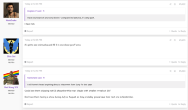 NateTheHate Atualização do evento do PlayStation (Fonte da imagem: captura de tela, fóruns do ResetEra)