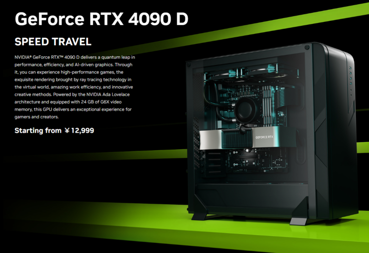 A NVIDIA RTX 4090D começa a ser vendida este mês na China. (Fonte: NVIDIA)