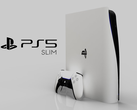 O PS5 Slim, como imaginado pelo Concept Creator e LetsGoDigital. (Fonte da imagem: LetsGoDigital &amp; Concept Creator)