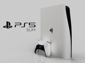 O PS5 Slim, como imaginado pelo Concept Creator e LetsGoDigital. (Fonte da imagem: LetsGoDigital &amp; Concept Creator)
