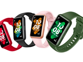 A Huawei Band 7 em suas quatro cores de lançamento. (Fonte da imagem: Roland Quandt &amp; WinFuture)