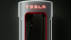 supercharger &quot;Magic Dock&quot; com adaptador CCS (imagem: Tesla)