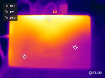 Teste de estresse de temperatura da superfície (frente)