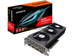 O Gigabyte Radeon RX 6600 EAGLE deve ser um dos muitos cartões RX 6600 a chegar no final deste ano. (Fonte da imagem: VideoCardz)