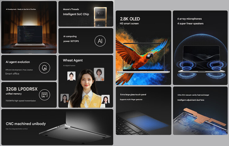 Principais destaques do laptop