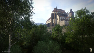 Uma imagem mostrando um castelo do Kingdom Come: Deliverance.