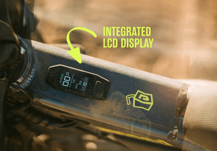 A bicicleta elétrica vem com um visor LCD integrado