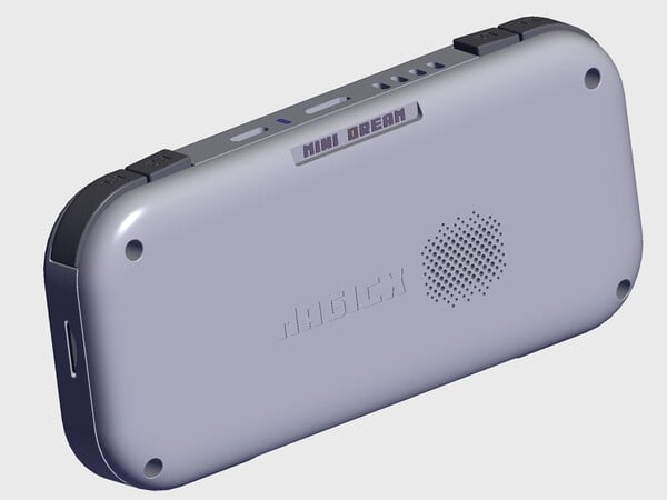 O MagicX Mini Dream AP tem uma ventoinha de refrigeração com uma entrada de ar na parte traseira.