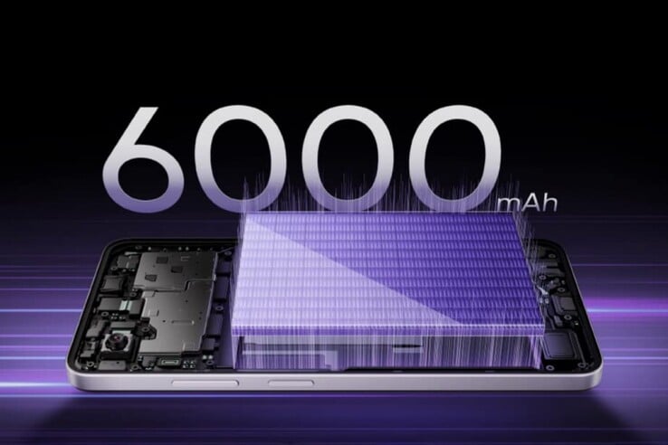 O Realme Narzo 80 Lite 5G possui uma bateria de 6.000 mAh (Fonte da imagem: Realme)