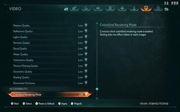 Configurações do Doom: The Dark Ages Steam Deck (fonte da imagem: Notebookcheck)