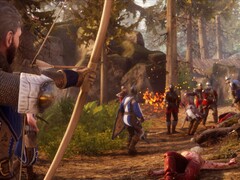 Uma imagem mostrando uma batalha entre vários cavaleiros. (Fonte da imagem: Steam)